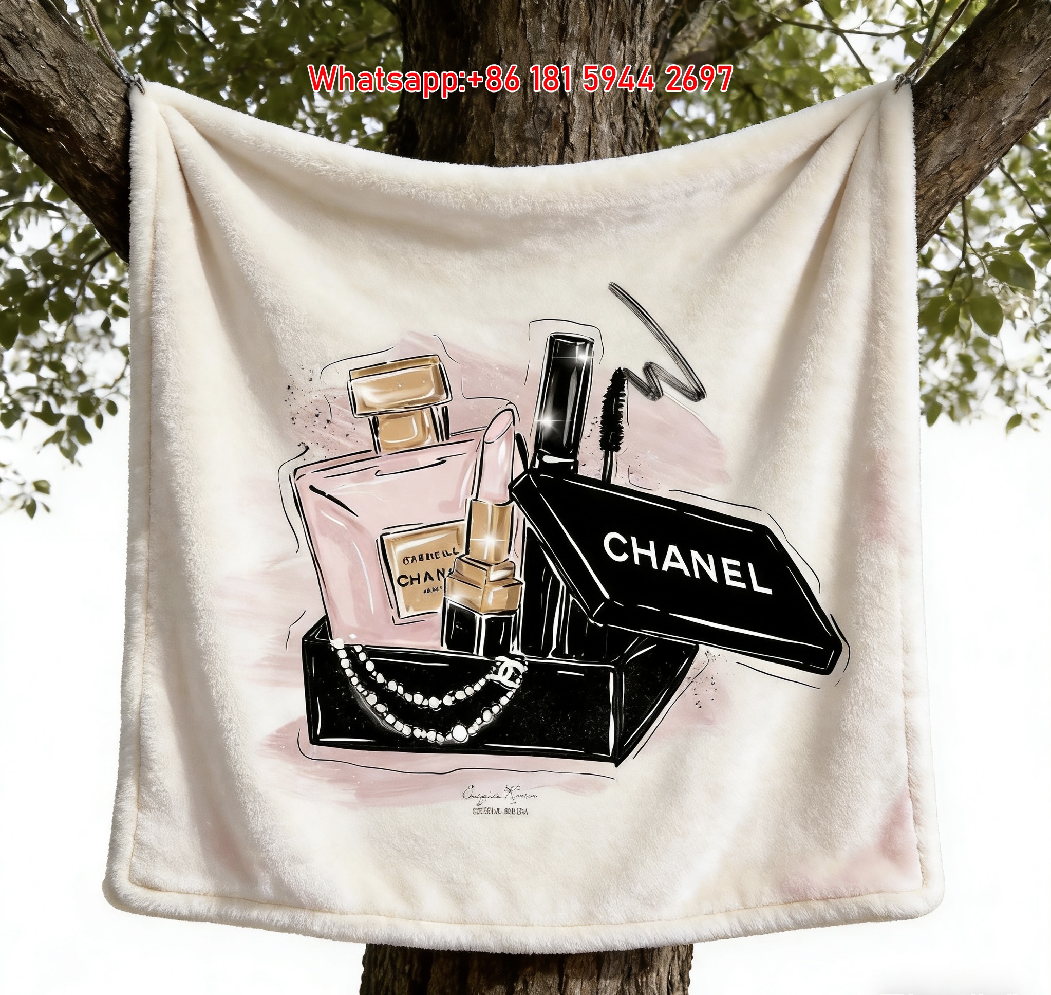Chanel Beauty Essentials Flannel Sofa Throw Blanket IMG_6724
